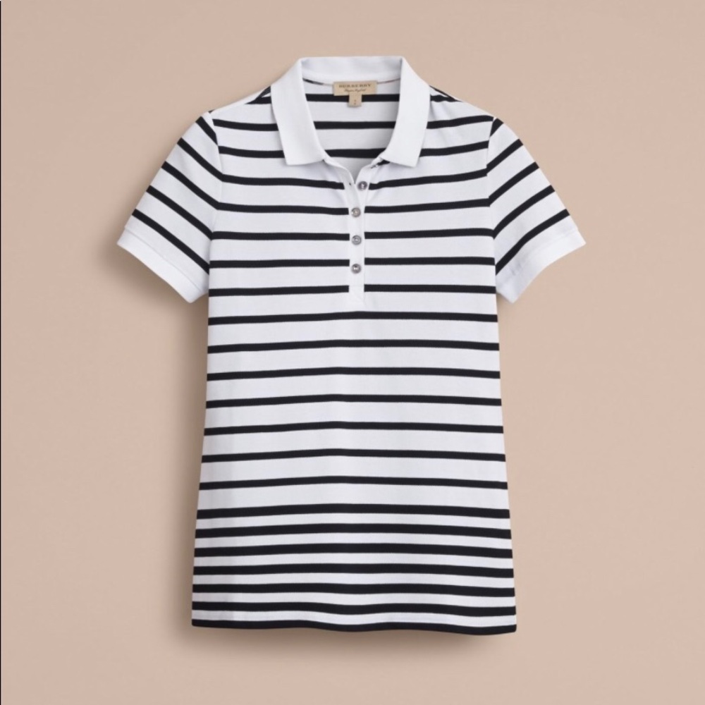 Men’s Burberry striped polo